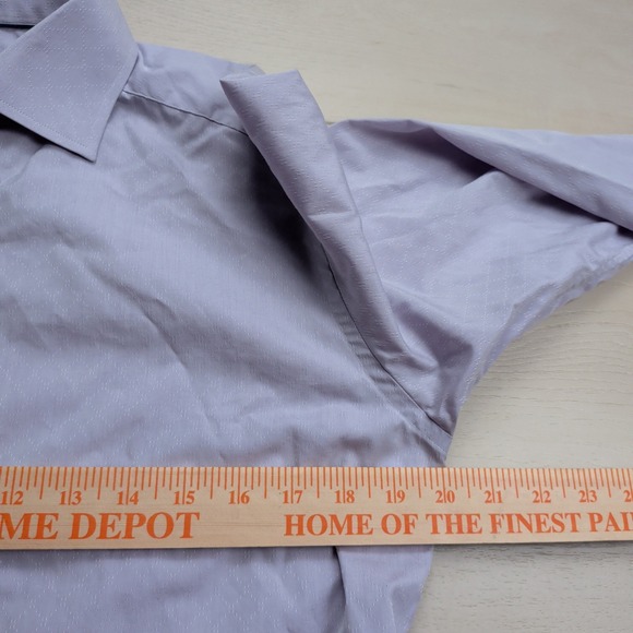 Eton Shirt Mens 15.5 39 Slim Purple Diamond Textured Dress Button Up Long Sleeve - Picture 8 of 12
